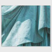 ティール（緑がかった色）布カバー ラッピングペーパー (フラット)