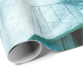 ティール（緑がかった色）布カバー ラッピングペーパー (ロールコーナー)