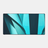 ティール(緑がかった色)幾何紙 デスクマット (正面)