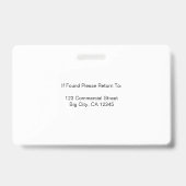 ティール（緑がかった色）従業員名ロゴフォトワー企業のク バッジ (裏面)