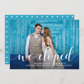 ティール(緑がかった色) | 我々は写真の発表を逃れた 案内状 (正面/裏面)