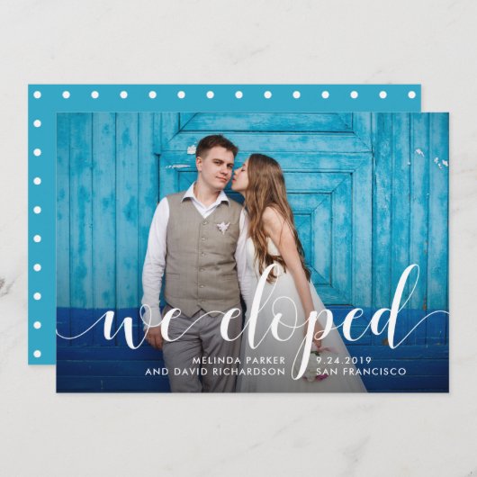 ティール(緑がかった色) | 我々は写真の発表を逃れた 案内状 (正面/裏面)