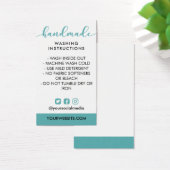 ティール(緑がかった色)手作り手洗い説明書ソーシャルメディア (デスク)