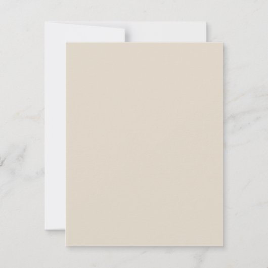 ティール（緑がかった色）手描き花、リハーサルディナー招待状 招待状 (裏面)