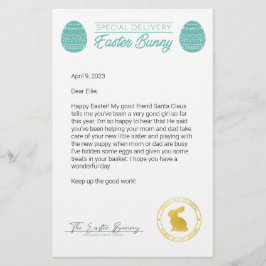 ティール（緑がかった色）手紙