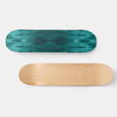 ティール(緑がかった色)抽象デザインスケートボード スケートボード (横)