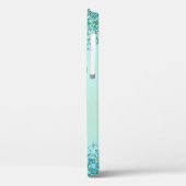 ティール(緑がかった色)抽象芸術ドラゴンフライグリター Case-Mate iPhoneケース (裏面 / 左)