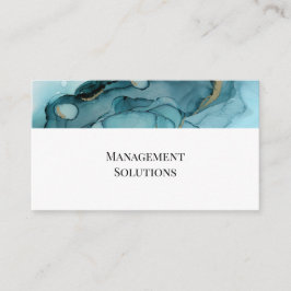 ティール（緑がかった色）抽象芸術名刺 名刺