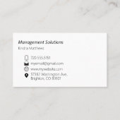 ティール(緑がかった色)抽象芸術名刺 名刺 (裏面)