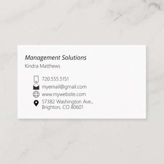 ティール（緑がかった色）抽象芸術名刺 名刺 (裏面)