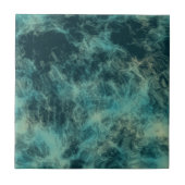 ティール(緑がかった色)抽象芸術 タイル (正面)