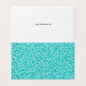 ティール(緑がかった色)斑点空白のグリーティングカード (外部フラット)