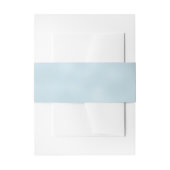 ティール（緑がかった色）旧式で青い花パターン腹バンド 招待状ベリーバンド (正面例)