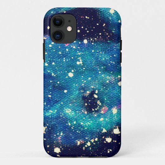 ティール(緑がかった色)星雲と星 Case-Mate iPhoneケース (裏面)
