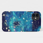 ティール(緑がかった色)星雲と星 Case-Mate iPhoneケース (裏面(横))
