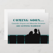 ティール（緑がかった色）映画館ポストカードを保存 案内ポストカード (正面/裏面)