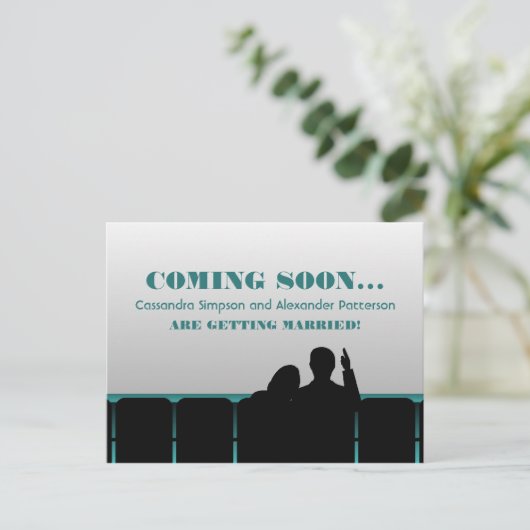 ティール（緑がかった色）映画館ポストカードを保存 案内ポストカード (スタンド正面)