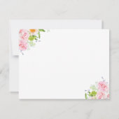 ティール（緑がかった色）春キンセアニラ日付カードを保存 サンキューカード (裏面)