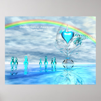 ティール（緑がかった色）時間 ポスター