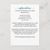 ティール（緑がかった色）書結婚のエンクロージャカード エンクロージャーカード (正面)