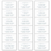 ティール（緑がかった色）書道18の結婚ゲスト住所 シール (正面)