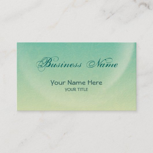 ティール（緑がかった色）月～ bc 名刺 (正面)