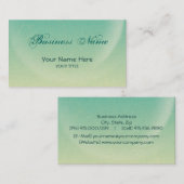 ティール（緑がかった色）月～ bc 名刺 (正面/裏面)