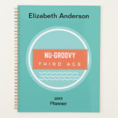 ティール（緑がかった色）桃ヌグロヴィー三世 プランナー手帳 (正面)