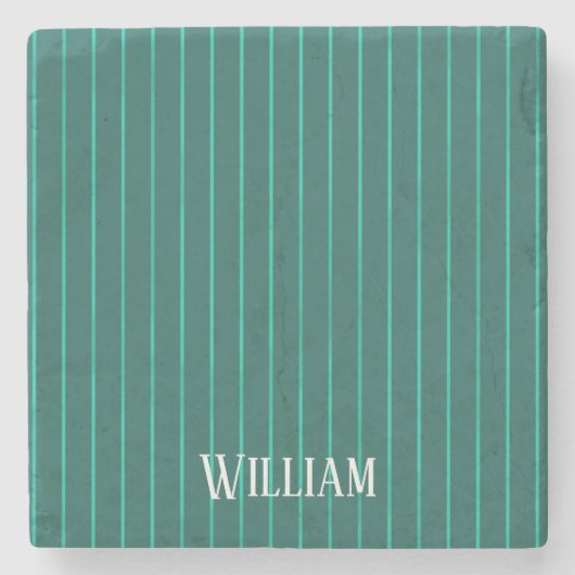 ティール（緑がかった色）梅毒 ストーンコースター (正面)