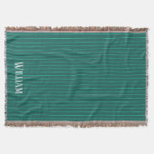 ティール（緑がかった色）梅毒 スローブランケット (正面)