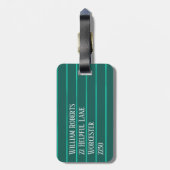 ティール（緑がかった色）梅毒 ラゲッジタグ (裏面縦)