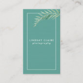 ティール（緑がかった色）植物名刺 名刺 (正面)