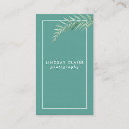 ティール（緑がかった色）植物名刺 名刺