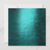 ティール(緑がかった色)水中競技トロピカルグリーンバースデーパーティー 招待状 (裏面)