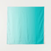 ティール（緑がかった色）水勾配 タペストリー (正面(横))