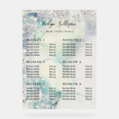 ティール（緑がかった色）水彩シルバーグリッター価格表 アクリルサイン (正面)