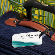 ティール（緑がかった色）水彩モダンエレガントカスタム事業