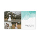 ティール（緑がかった色）水彩写真コラージュ写真家