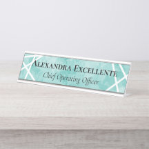 ティール（緑がかった色）水彩幾何モダンカスタム