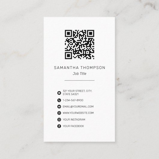 ティール（緑がかった色）水彩QRコードソーシャルメディアのアイコン 名刺 (裏面)