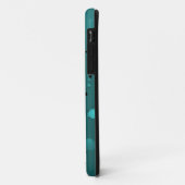ティール(緑がかった色)水玉模様旋回 Case-Mate iPhoneケース (裏面/左)