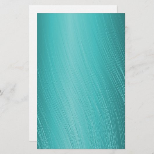 ティール（緑がかった色）、水、ターコイズは、パターンを傷付けました 便箋 (正面/裏面)