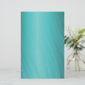 ティール（緑がかった色）、水、ターコイズは、パターンを傷付けました 便箋 (スタンド正面)