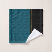ティール（緑がかった色）水 バスタオルセット (ウォッシュタオル)