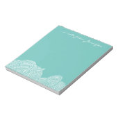 ティール（緑がかった色）波 ノートパッド (回転)