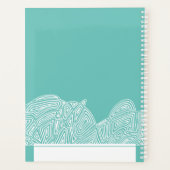 ティール（緑がかった色）波 プランナー手帳 (裏面)
