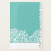 ティール（緑がかった色）波 プランナー手帳 (裏面)