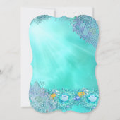 ティール（緑がかった色）海ジュエルスウィート16バースデーパーティー2 招待状 (裏面)