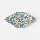 ティール（緑がかった色）海獣パターン ペーパープレート (傾斜あり)