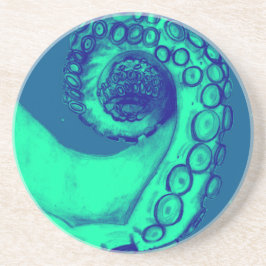 ティール（緑がかった色）・海軍航海のタコ触手 コースター